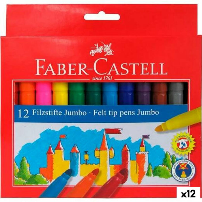 Set de Carioci Faber-Castell Jumbo Carcasă Multicolor (12 Unități)