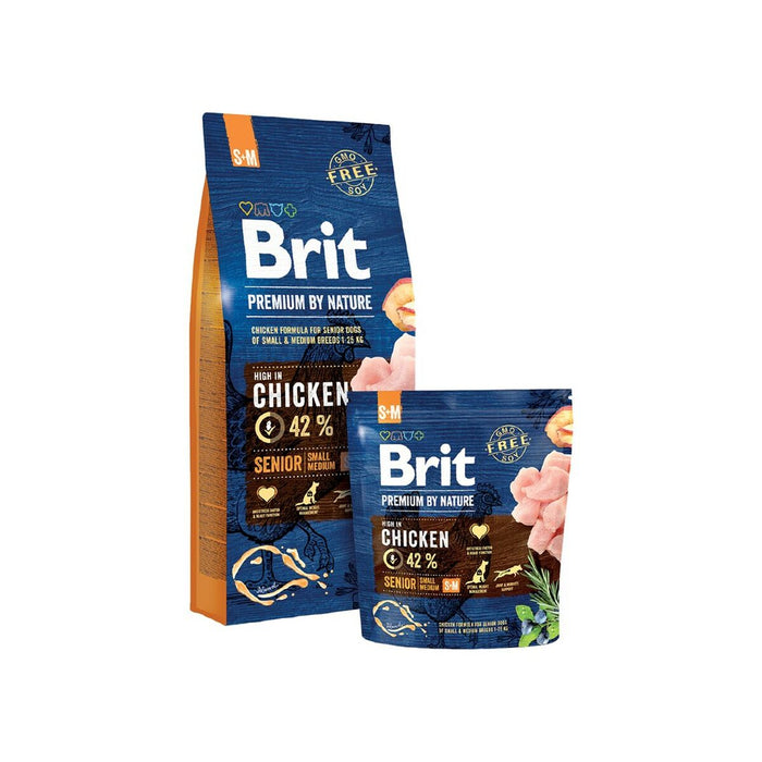 Nutreț Brit Premium by Nature Senior S+M Senior Măr Pui Porumb 15 kg