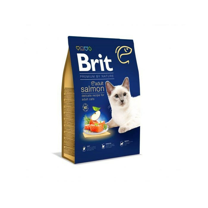 Mâncare pentru pisici Brit PREMIUM BY NATURE ADULT Adult Somon 1,5 Kg