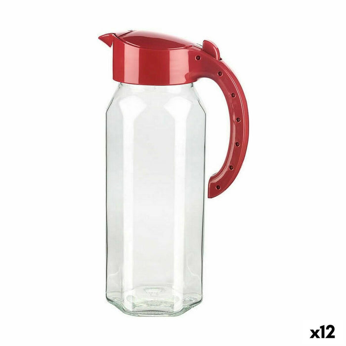Carafă cu Capac și Dozator Titiz Sticlă 1,5 L (12 Unități)