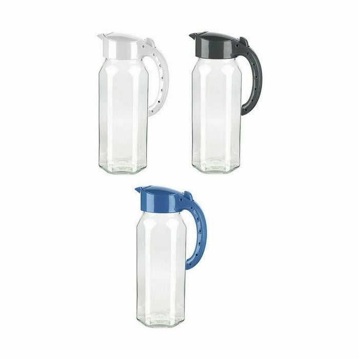 Carafă cu Capac și Dozator Titiz Sticlă 1,5 L (12 Unități)