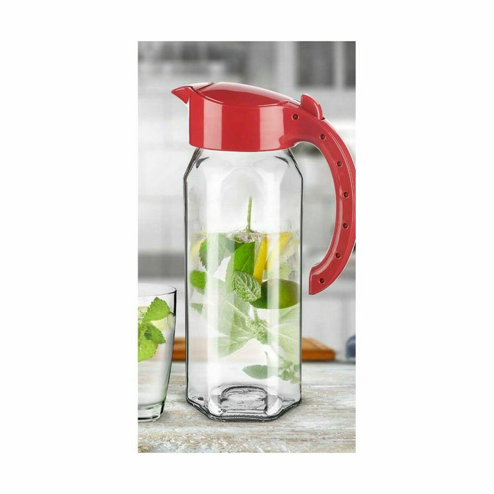 Carafă cu Capac și Dozator Titiz Sticlă 1,5 L (12 Unități)