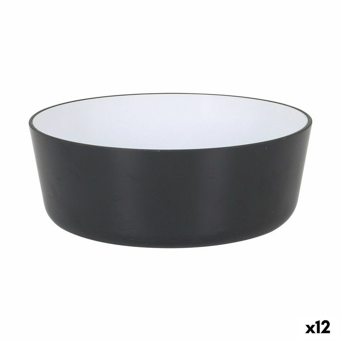 Castron Inde Melamina Alb/Negru (12 Unități)