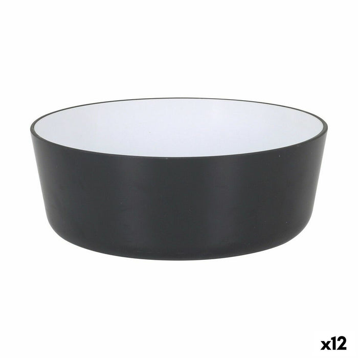 Castron Inde Melamina Alb/Negru (12 Unități)
