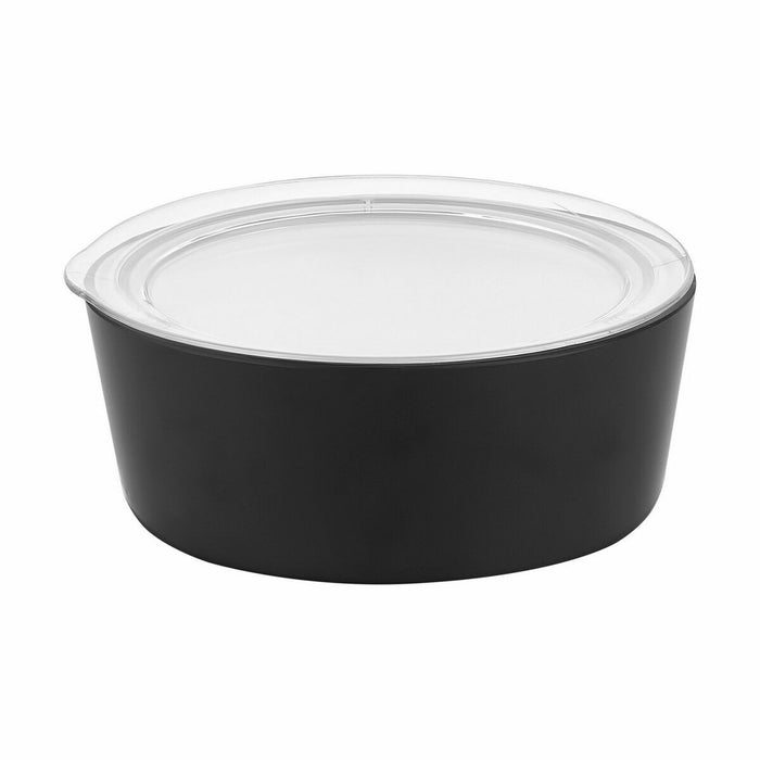 Castron Inde Cu Capac Melamina Alb/Negru (12 Unități)