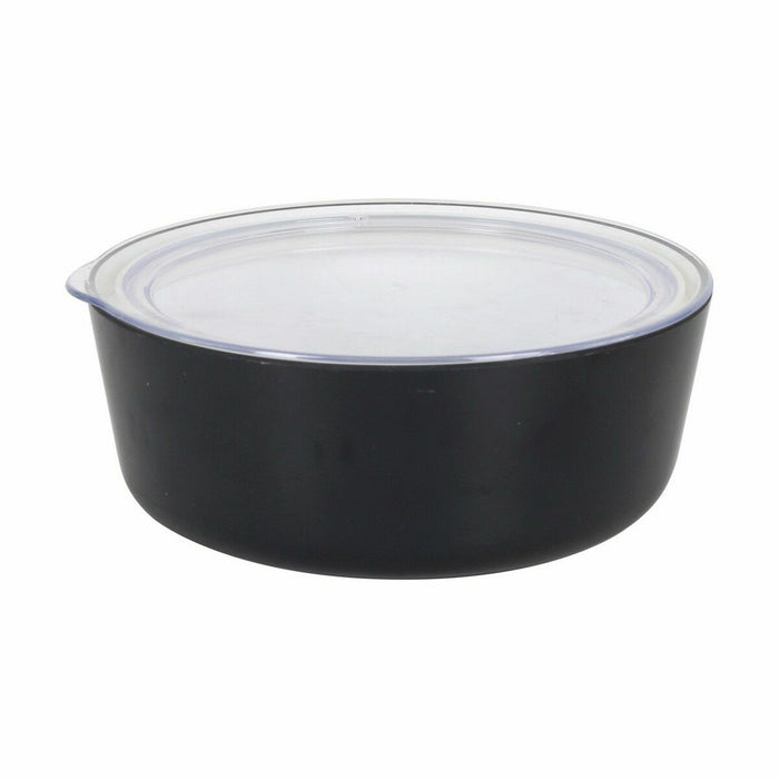 Castron Inde Cu Capac Melamina Alb/Negru (12 Unități)