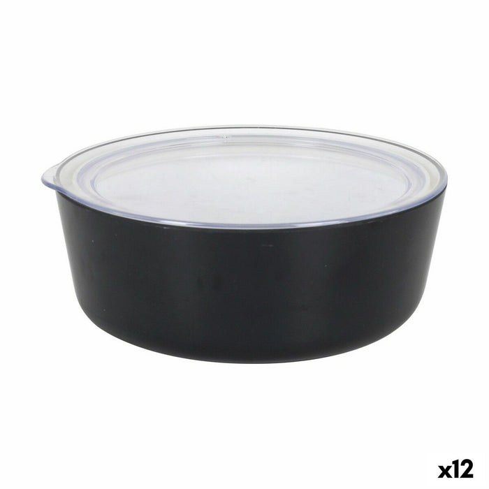 Castron Inde Cu Capac Melamina Alb/Negru (12 Unități)