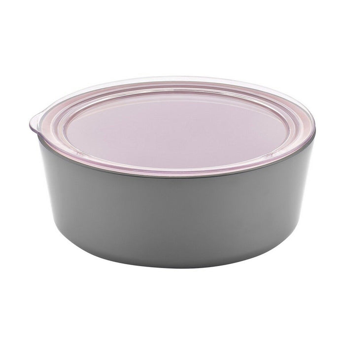 Castron Melamina Cu Capac Roz/Gri 16,5 x 6,5 cm 800 ml