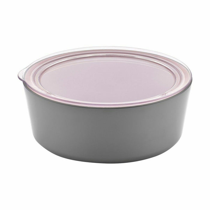 Castron Inde Cu Capac Melamina Roz/Gri (12 Unități)