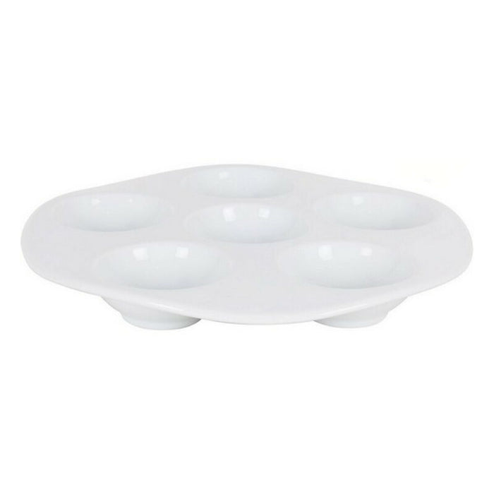 Farfurie 6 compartimente Porțelan Alb (ø 28 x 3 cm)