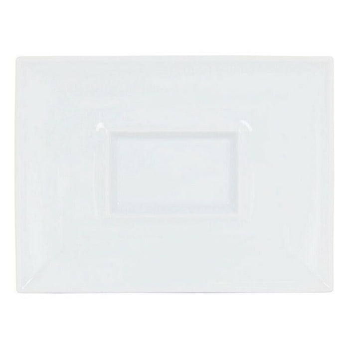 Platou Plat Inde Gourmet Porțelan Alb 29,5 x 22 x 3 cm
