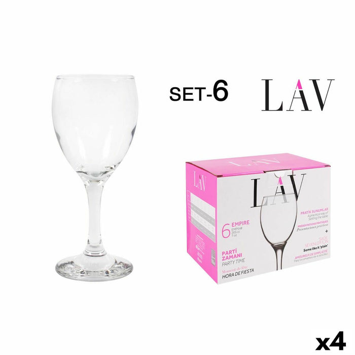 Pahare LAV Alb 200 ml (4 Unități)