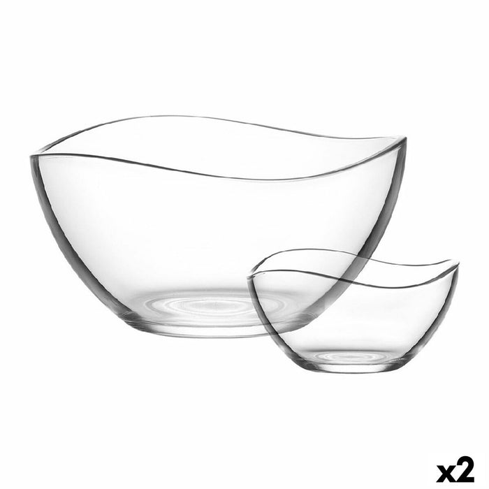 Set de boluri LAV 1226 Salatieră Geam 7 Piese 310 ml 1,88 L (2 Unități)