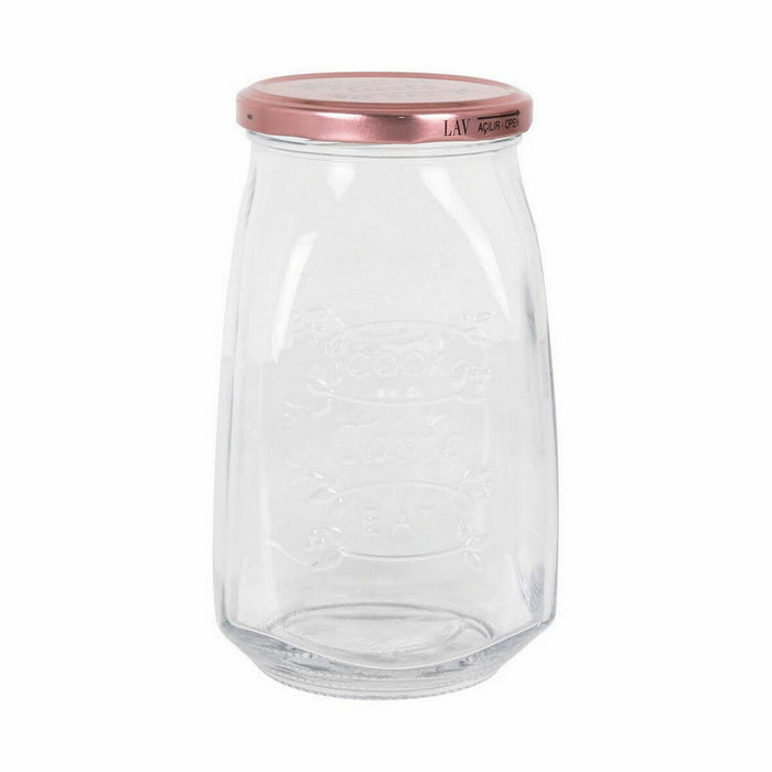 Borcan din Sticlă Transparentă Inde Tasty Cu Capac 1,05 L (12 Unități)