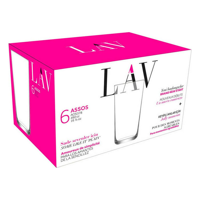Set de pahare LAV Assos 6 Piese 490 ml