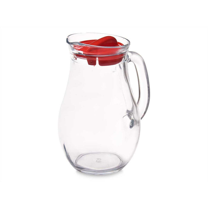 Carafă Bistro Roșu Transparent Sticlă Plastic 1 L