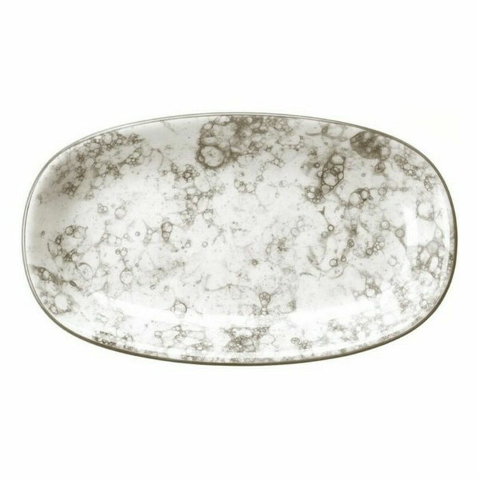 Tavă pentru gustari Viejo Valle Rocks Porțelan Maro 15 x 8,7 x 2,3 cm (12 Unități)