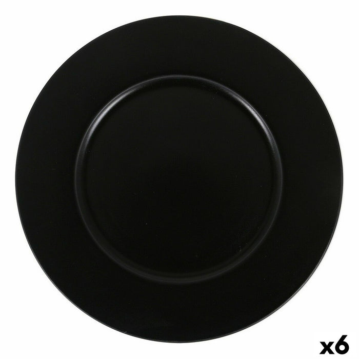 Platou Plat Viejo Valle Neat Negru Porțelan Ø 28 cm (6 Unități)