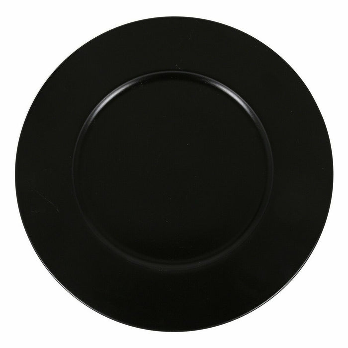 Farfurie Suport Inde Neat Negru Porțelan Ø 32 cm (6 Unități)
