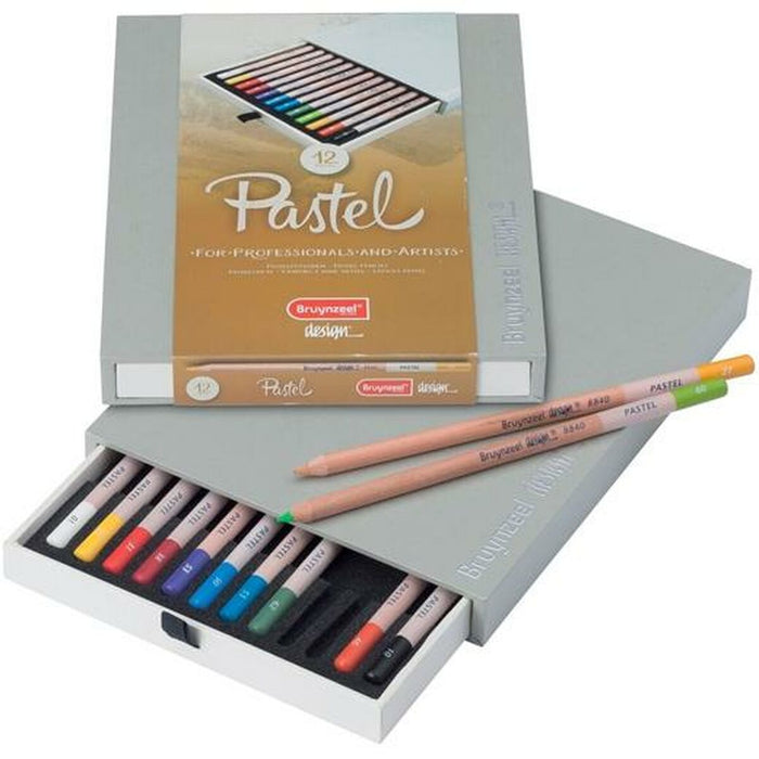 Creion pastel Bruynzeel Design Carcasă 12 Piese Multicolor