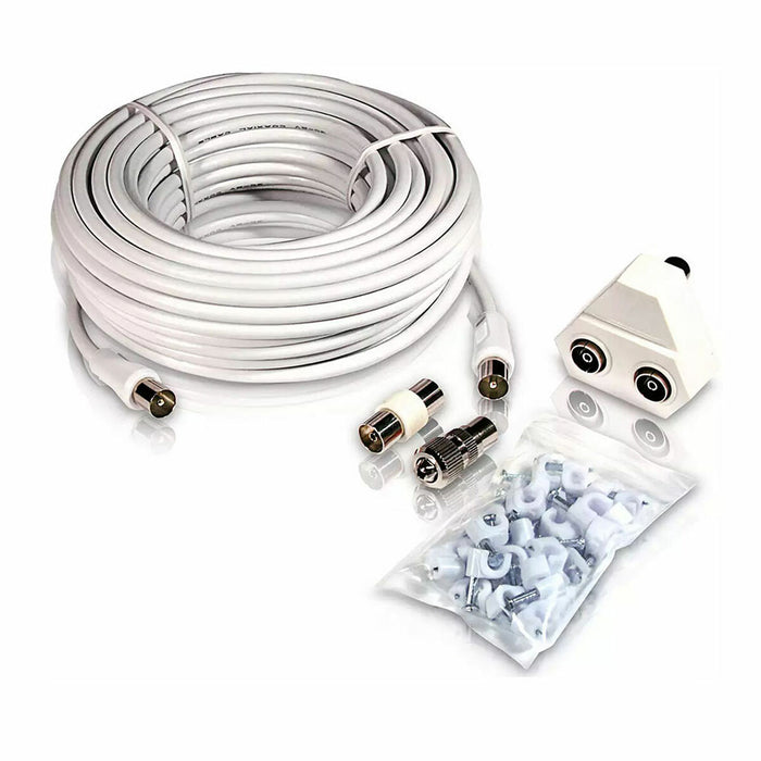 Cablu Coaxial Antenă TV Philips SWV2209W/10 Cupru 15 m