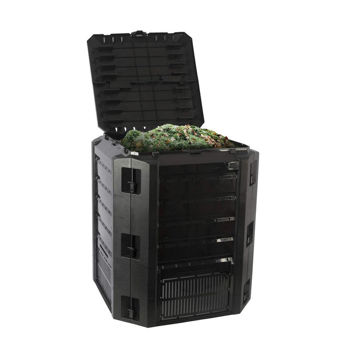 Container de îngrășământ Kinzo Grouw 71,9 x 71,9 x 82,6 cm Negru 380 L