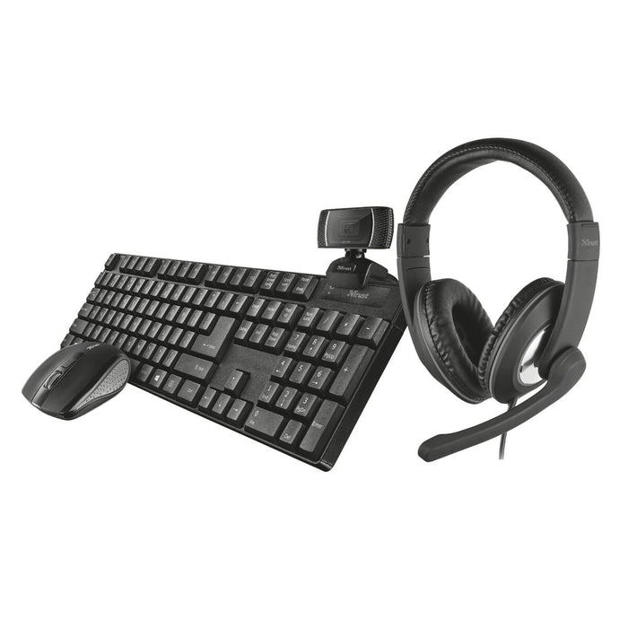 Set de Accesorii pentru Calculator Trust Qoby 4 Piese Negru