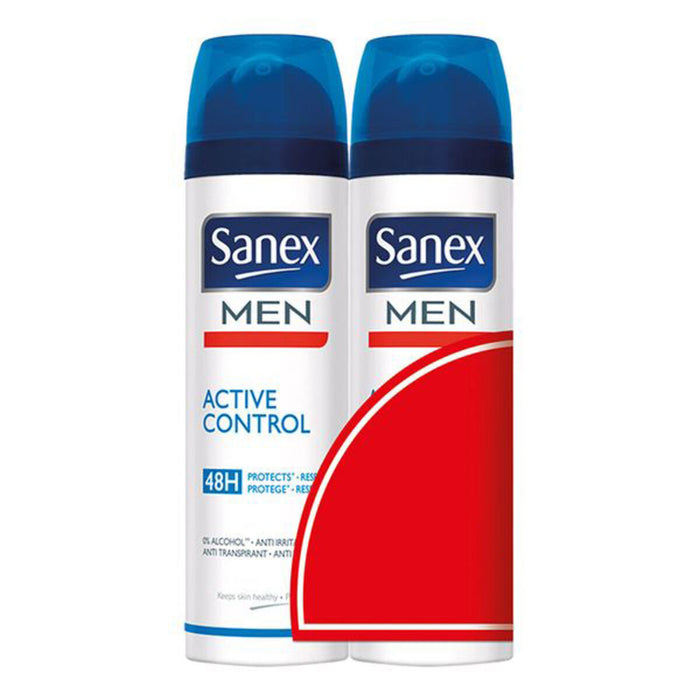 Deodorant Spray Men Active Control Sanex Men Active Control H (2 pcs) 200 ml