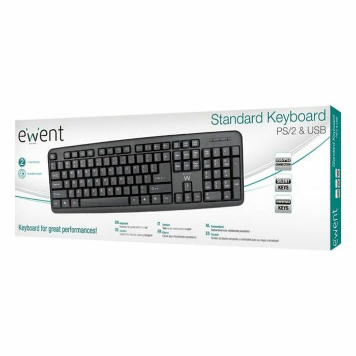 Tastatură Ewent EW3109 PS/2 USB Negru