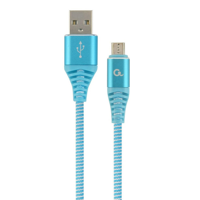 Cablu USB la micro USB GEMBIRD CC-USB2B-AMmBM-1M-VW Turquoise 1 m