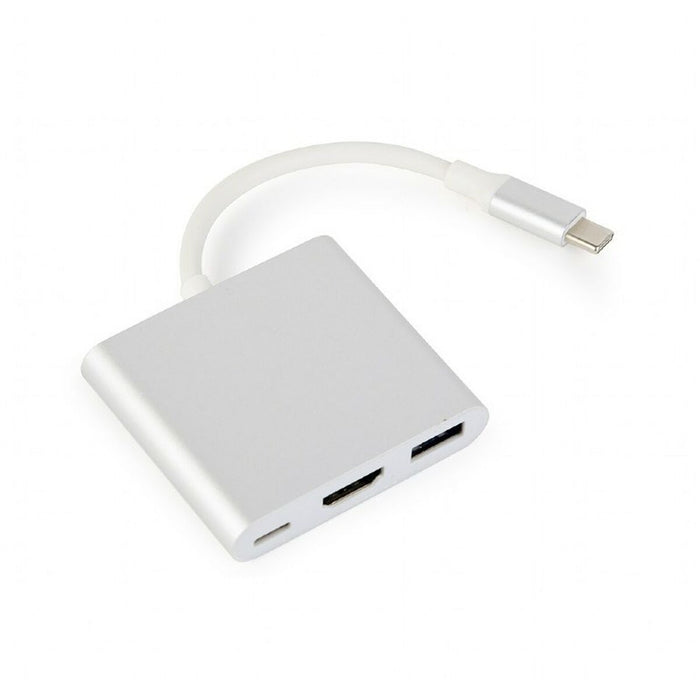 Hub USB-C 3 Porturi GEMBIRD A-CM-HDMIF-02-SV Argintiu