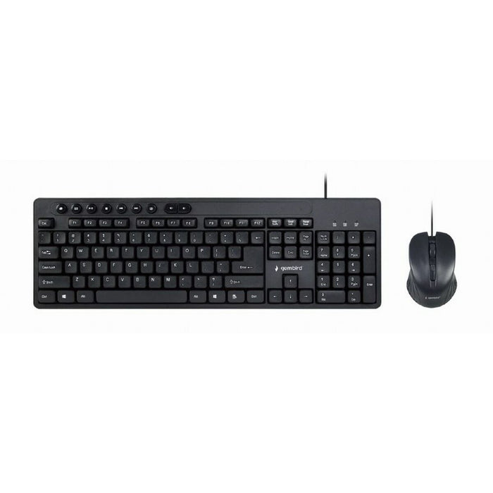 Tastatură și Mouse GEMBIRD KBS-UM-04 Negru Monocrom QWERTY Qwerty US