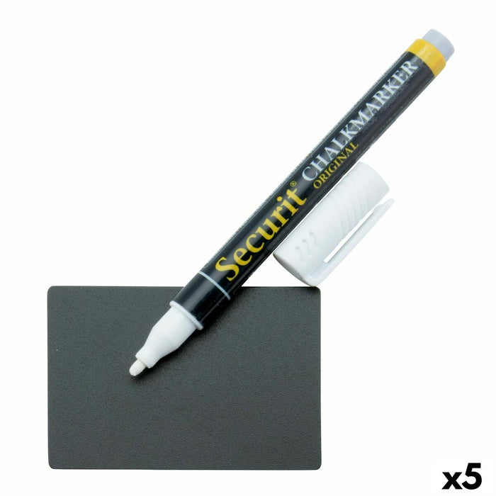Slate Securit Cu suport Set 5,2 x 7,4 cm 20 Unități Negru