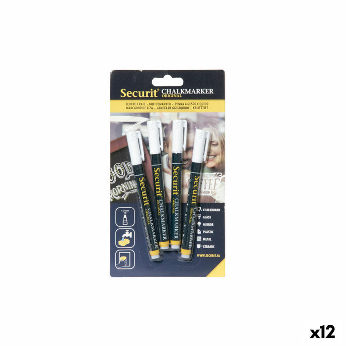 Markere cu cretă lichidă Securit Multicolor Set 12 Unități