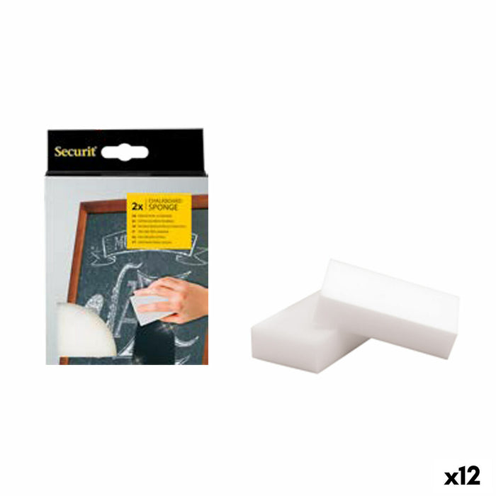 Burete de șters tabla Securit Melamina 2,5 x 6 x 10,5 cm 2 Unități
