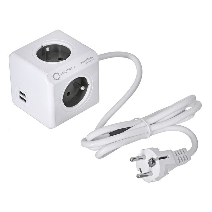 Placă de Circuit Puncte de Conectare Cub Allocacoc PowerCube Extended USB Type E Negru (1,5 m)