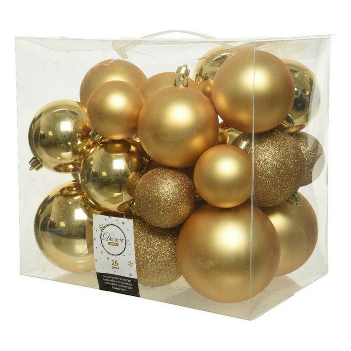 Globuri de Crăciun Decoris Auriu* (26 Piese)