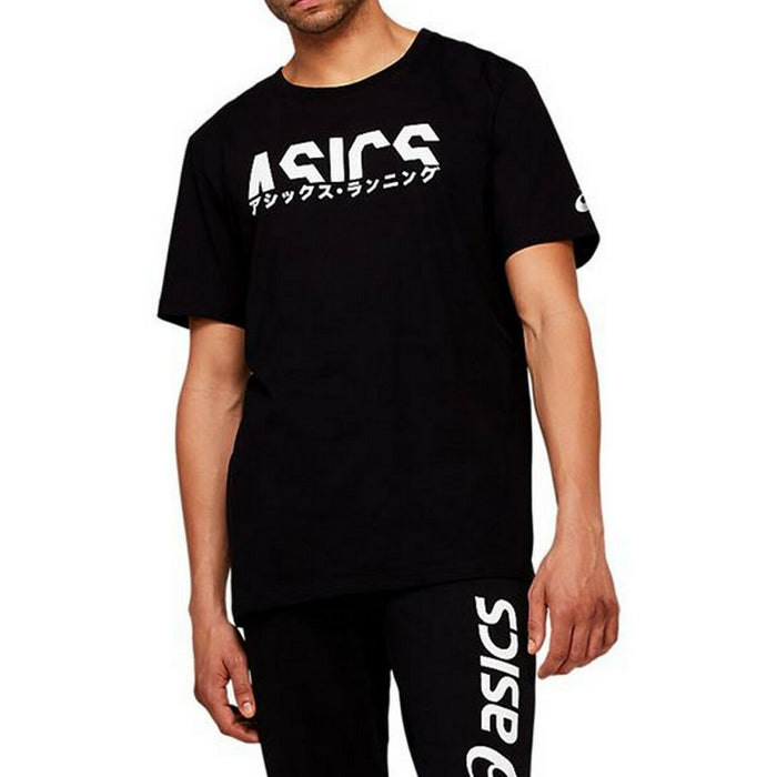 Tricou cu Mânecă Scurtă Bărbați Asics Katakana Negru
