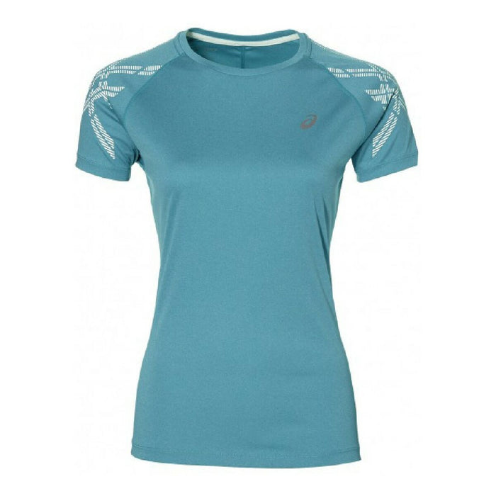 Tricou cu Mânecă Scurtă Femei Asics Stripe SS Top 141224 8057 Albastru