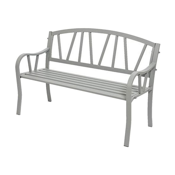 Bancă cu Spătar Gri Fier (123 X 53 X 86 cm)
