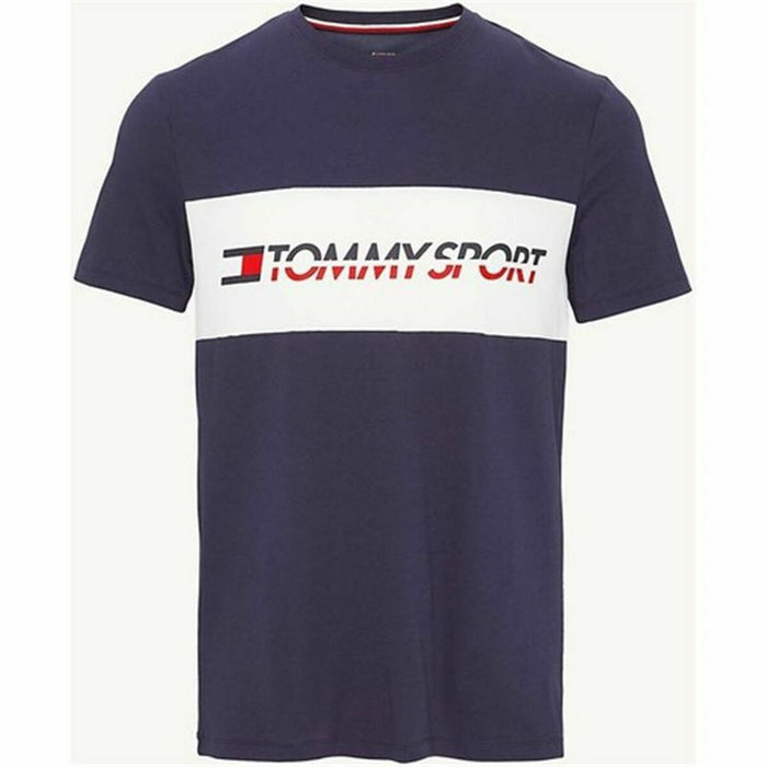 Tricou cu Mânecă Scurtă Bărbați Tommy Hilfiger Logo Driver Albastru închis