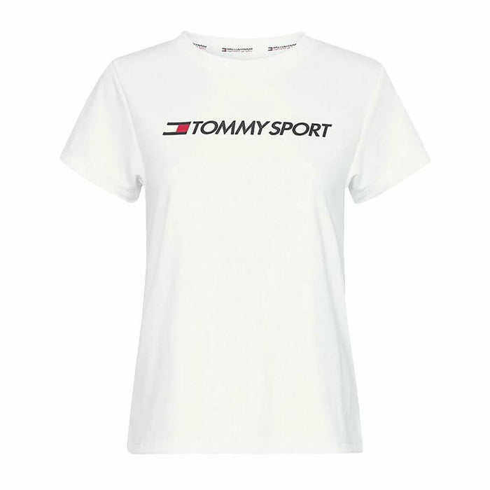 Tricou cu Mânecă Scurtă Bărbați Tommy Hilfiger Logo Chest Alb