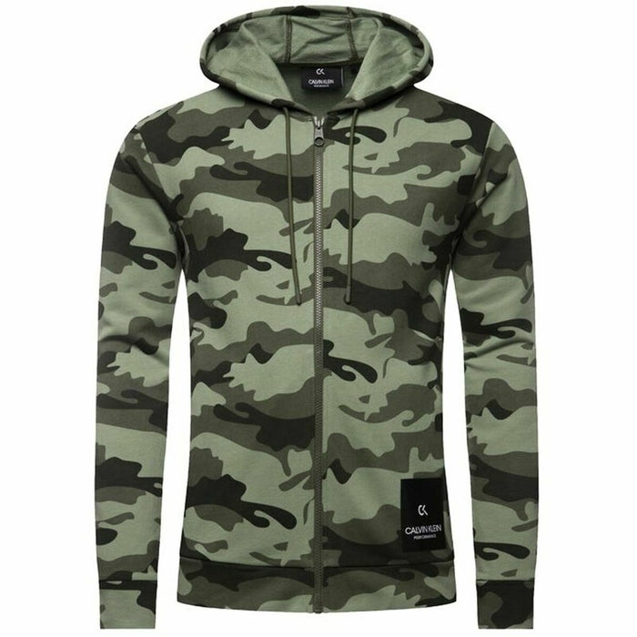 Jachetă Sport de Bărbați Calvin Klein Full Zip Verde