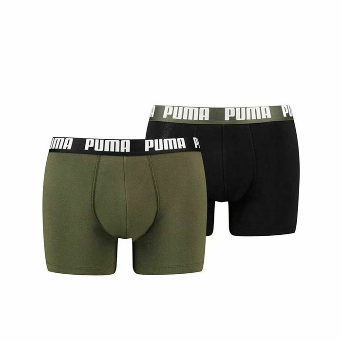 Boxeri pentru bărbați Puma Negru Verde 2 Piese