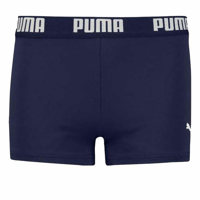 Costumul de Baie Boxer Pentru Copii Puma Swim Logo Albastru închis