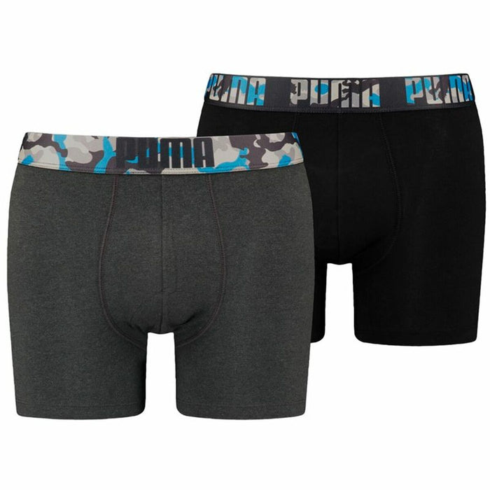 Boxeri pentru bărbați Puma Print Gri închis