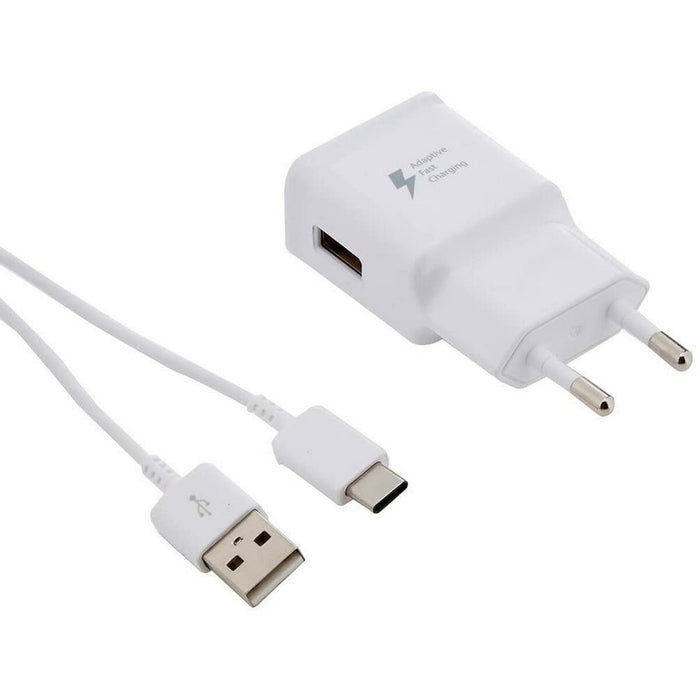 Încărcător de Perete + Cablu USB A la USB C Samsung EP-TA20EWECGWW USB 2.0 2 mA 5 V 240 V Alb