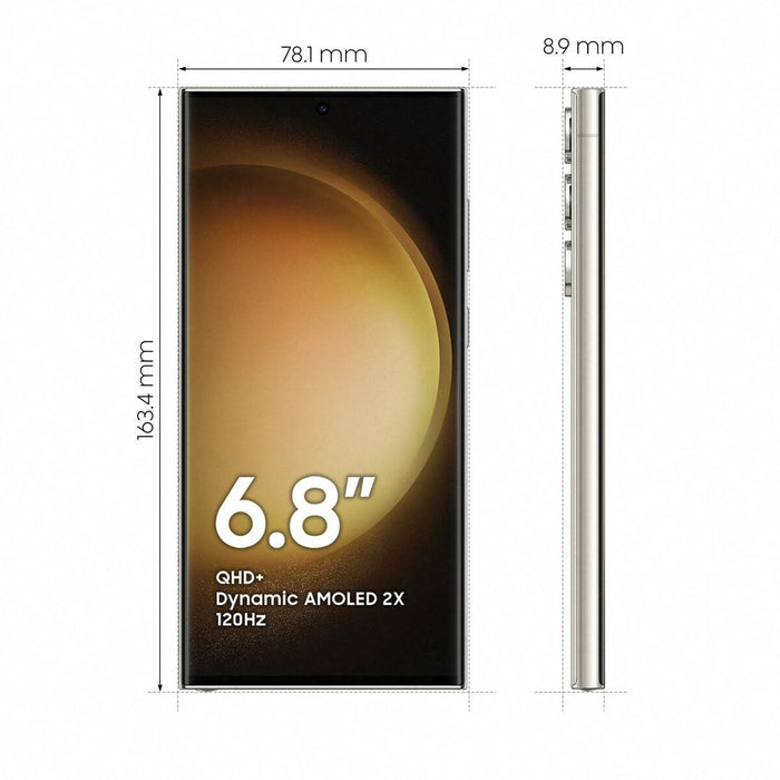 Smartphone Samsung Galaxy S23 Ultra 6,8" Qualcomm Snapdragon 8 Gen 2 12 GB RAM 512 GB Crem