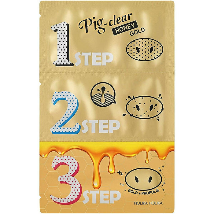 Mască Anti-pori Holika Holika Pig Clear Honey Gold 3 Step