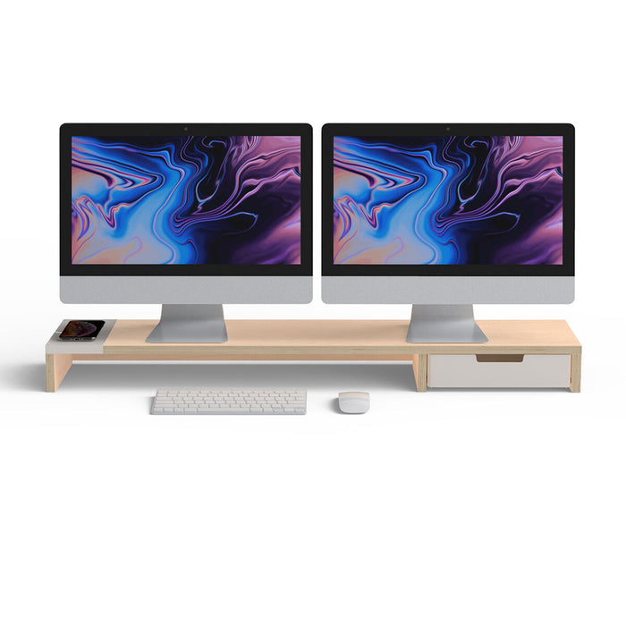 Suport de Masă pentru Ecran Pout POUT-02501-02(W) 100 x 22 x 9 cm